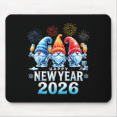 Happy New Year 2026 Gnomes Family Party New Years Mousepad (Vorne)