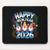 Happy New Year 2026 Gnomes Family Party New Years Mousepad (Vorne)