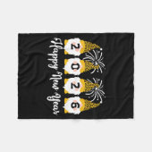 Happy New Year 2026 Gnomes Leopard Print Gnomies G Fleecedecke (Vorderseite (Horizontal))