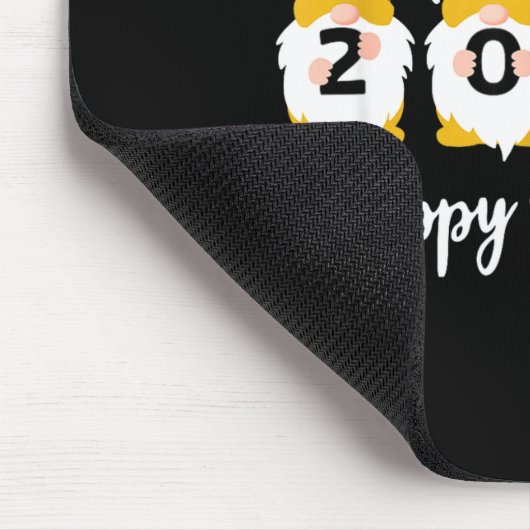 Happy New Year 2026 Gnomes Leopard Print Gnomies G Mousepad (Ecke)