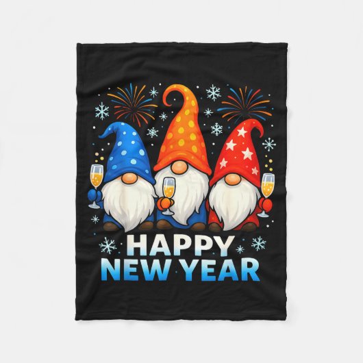 Happy New Year 2026 Gnomes Matching Family New Yea Fleecedecke (Vorderseite)
