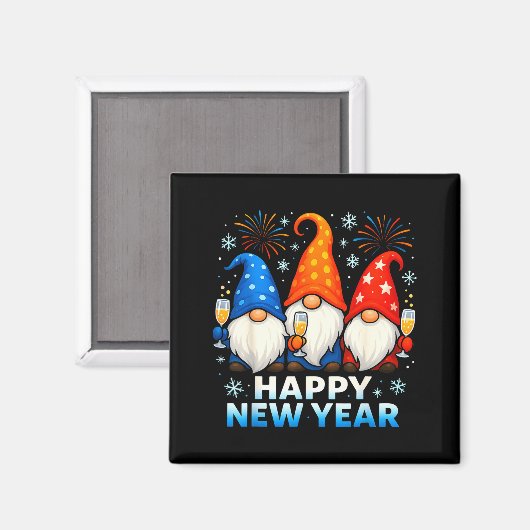 Happy New Year 2026 Gnomes Matching Family New Yea Magnet (Vorderseite/Rückseite)