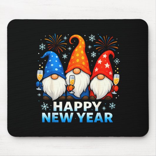Happy New Year 2026 Gnomes Matching Family New Yea Mousepad (Vorne)