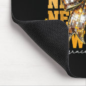 Happy New Year 2026 Gold Coquette Bow Disco Ball C Mousepad (Ecke)