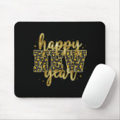 Happy New Year 2026 Gold Leopard Countdown Party F Mousepad (Mit Mouse)