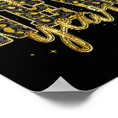 Happy New Year 2026 Gold Leopard Countdown Party F Poster (Ecke)