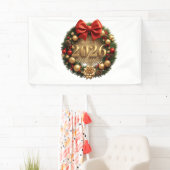 happy new year 2026 golden wreath banner (Insitu)