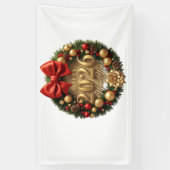 happy new year 2026 golden wreath banner (Vertikal)