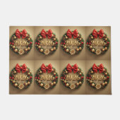 happy new year 2026 golden wreath door mat fußmatte (Vorderseite)