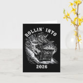 Happy New Year 2026 Goodbye 2025 Hello 2026 Family Karte (Gelbe Blume)