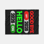 Happy New Year 2026 Goodbye 2025 Hello 2026  Fleecedecke (Vorderseite (Horizontal))