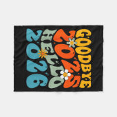 Happy New Year 2026 Goodbye 2025 Hello 2026  Fleecedecke (Vorderseite (Horizontal))