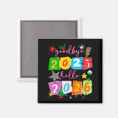 Happy New Year 2026 Goodbye 2025 Hello 2026  Magnet (Vorderseite/Rückseite)