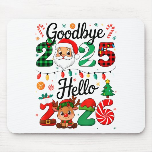 Happy New Year 2026 Goodbye 2025 Hello 2026 Mousepad (Vorne)