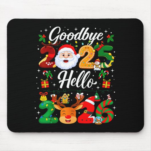 Happy New Year 2026 Goodbye 2025 Hello 2026 Mousepad (Vorne)