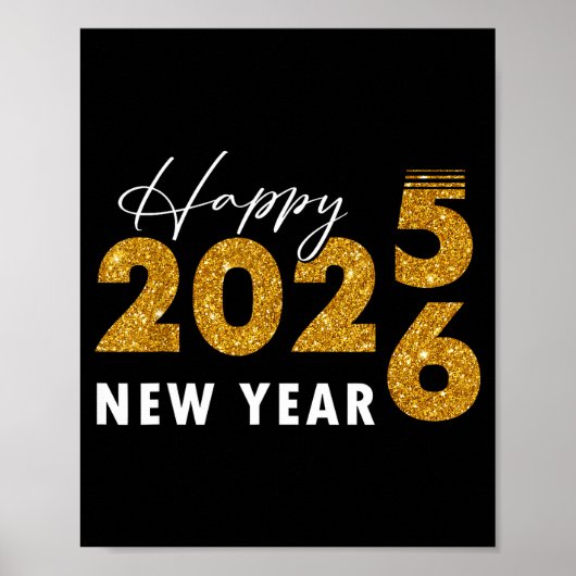 Happy New Year 2026 Goodbye 2025 Hello 2026 Poster (Vorne)
