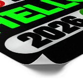 Happy New Year 2026 Goodbye 2025 Hello 2026  Poster (Ecke)