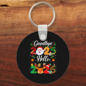 Happy New Year 2026 Goodbye 2025 Hello 2026  Schlüsselanhänger (Vorderseite)