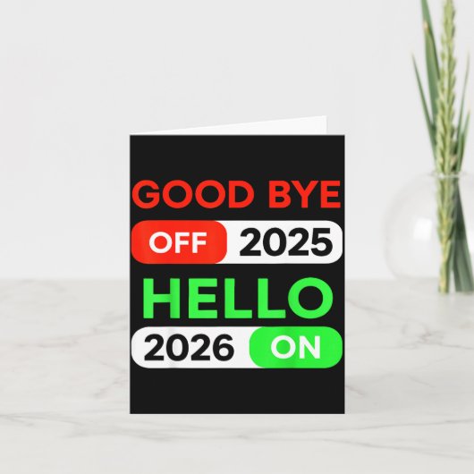 Happy New Year 2026 Goodbye 2025 Hello 2026 Women  Karte (Vorderseite)