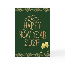 Happy New Year 2026 Greeting Card 
