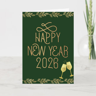 Happy New Year 2026 Greeting Card Karte