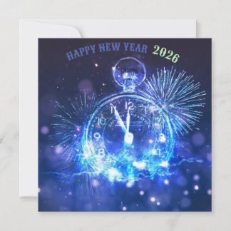 Happy new year 2026 holiday card einladung
