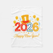 Happy New Year 2026 Holiday Party Family Celebrati Fleecedecke (Vorderseite)