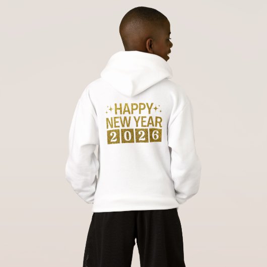 Happy New Year 2026 Hoodie (Schwarz voll)