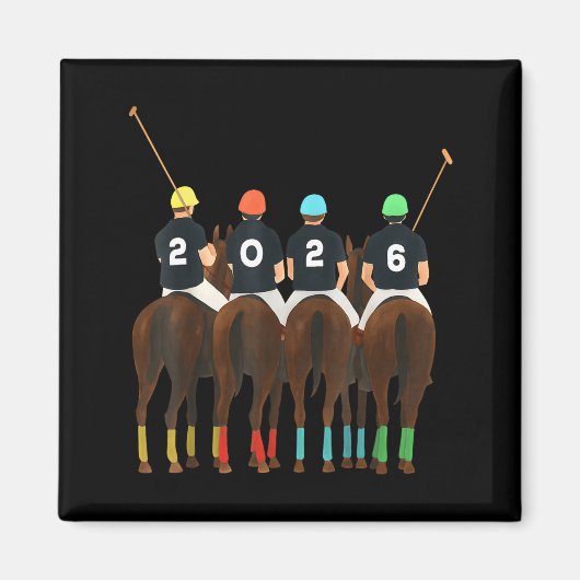 Happy New Year 2026 Horse Lo Team Funny Srt Lovers Magnet (Vorne)