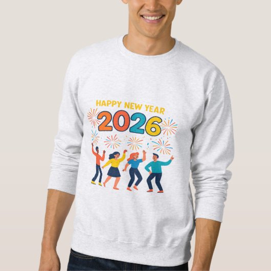 Happy New Year 2026 Men’s Holiday Gift Sweatshirt (Vorderseite)