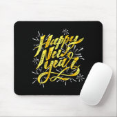 Happy New Year 2026 Men Women Kids New Year Eve Pa Mousepad (Mit Mouse)