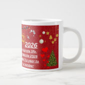 “Happy New Year 2026 Mug – Celebrate with Sparkle  Jumbo-Tasse (Rechts)
