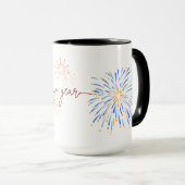 Happy New Year 2026 Mug – Fireworks & Celebration Tasse (VorderseiteRechts)
