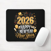Happy New Year 2026 New Year Party Ballon Family M Mousepad (Mit Mouse)