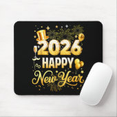 Happy New Year 2026 New Year Party Ballon Family M Mousepad (Mit Mouse)