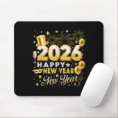 Happy New Year 2026 New Year Party Ballon Family M Mousepad (Mit Mouse)