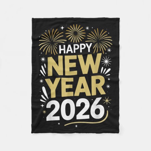 Happy New Year 2026 - New Year's Eve 2026  Fleecedecke (Vorderseite)