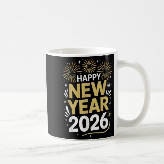 Happy New Year 2026 - New Year's Eve 2026 Kaffeetasse (Rechts)