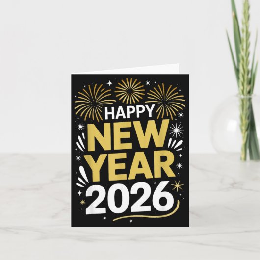 Happy New Year 2026 - New Year's Eve 2026 Karte (Vorderseite)