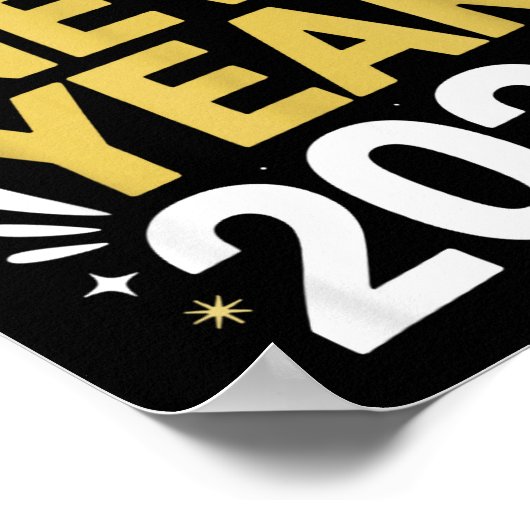 Happy New Year 2026 - New Year's Eve 2026 Poster (Ecke)