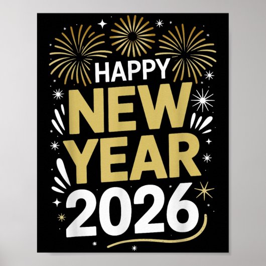 Happy New Year 2026 - New Year's Eve 2026 Poster (Vorne)