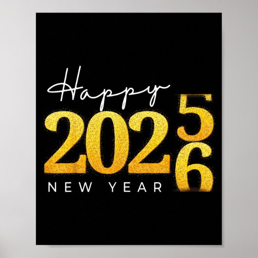 Happy New Year 2026 New Year's Eve Countdown Party Poster (Vorne)