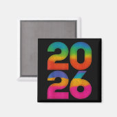 Happy New Year 2026 New Years Eve Magnet (Vorderseite/Rückseite)