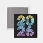 Happy New Year 2026 New Years Eve Magnet (Vorderseite/Rückseite)