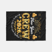Happy New Year 2026 New Year's Eve Nye Party Crew Fleecedecke (Vorderseite (Horizontal))
