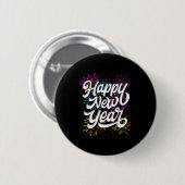 Happy New Year 2026 New Year's Eve Party Countdown Button (Vorne & Hinten)