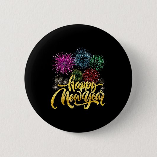 Happy New Year 2026 New Years Eve Party Countdown Button (Vorderseite)