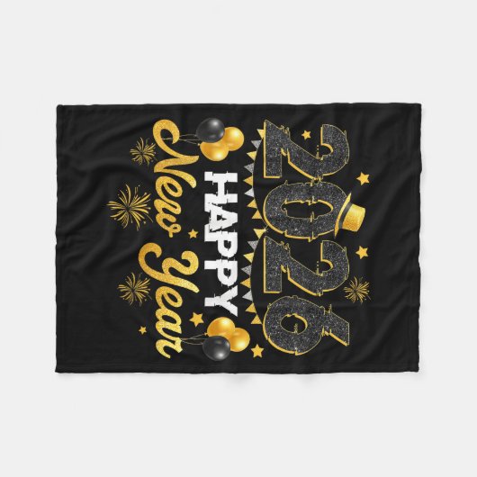 Happy New Year 2026 New Year's Eve Party Countdown Fleecedecke (Vorderseite (Horizontal))