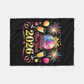 Happy New Year 2026 New Years Eve Party Countdown Fleecedecke (Vorderseite (Horizontal))