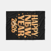 Happy New Year 2026 New Years Eve Party Countdown Fleecedecke (Vorderseite (Horizontal))